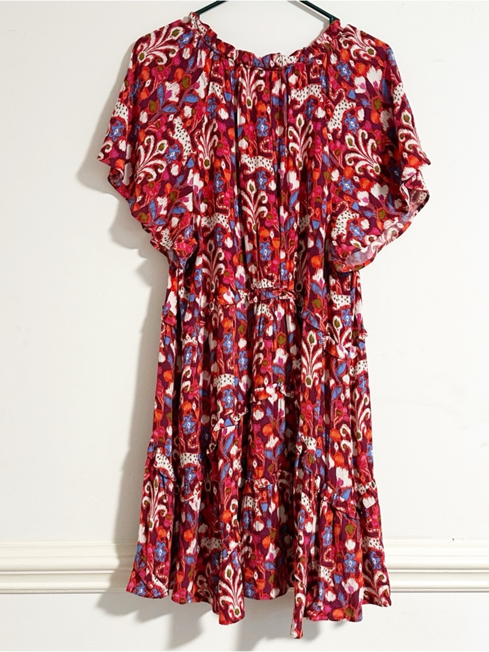 Anthropologie Robin Tiered Ruffle Floral Mini Dress - Size M - Picture 4 of 6